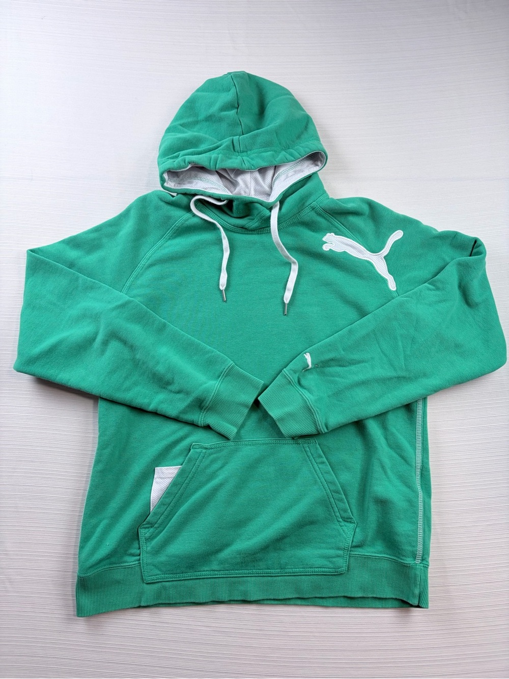 Puma Green Hoodie with White Puma Logo